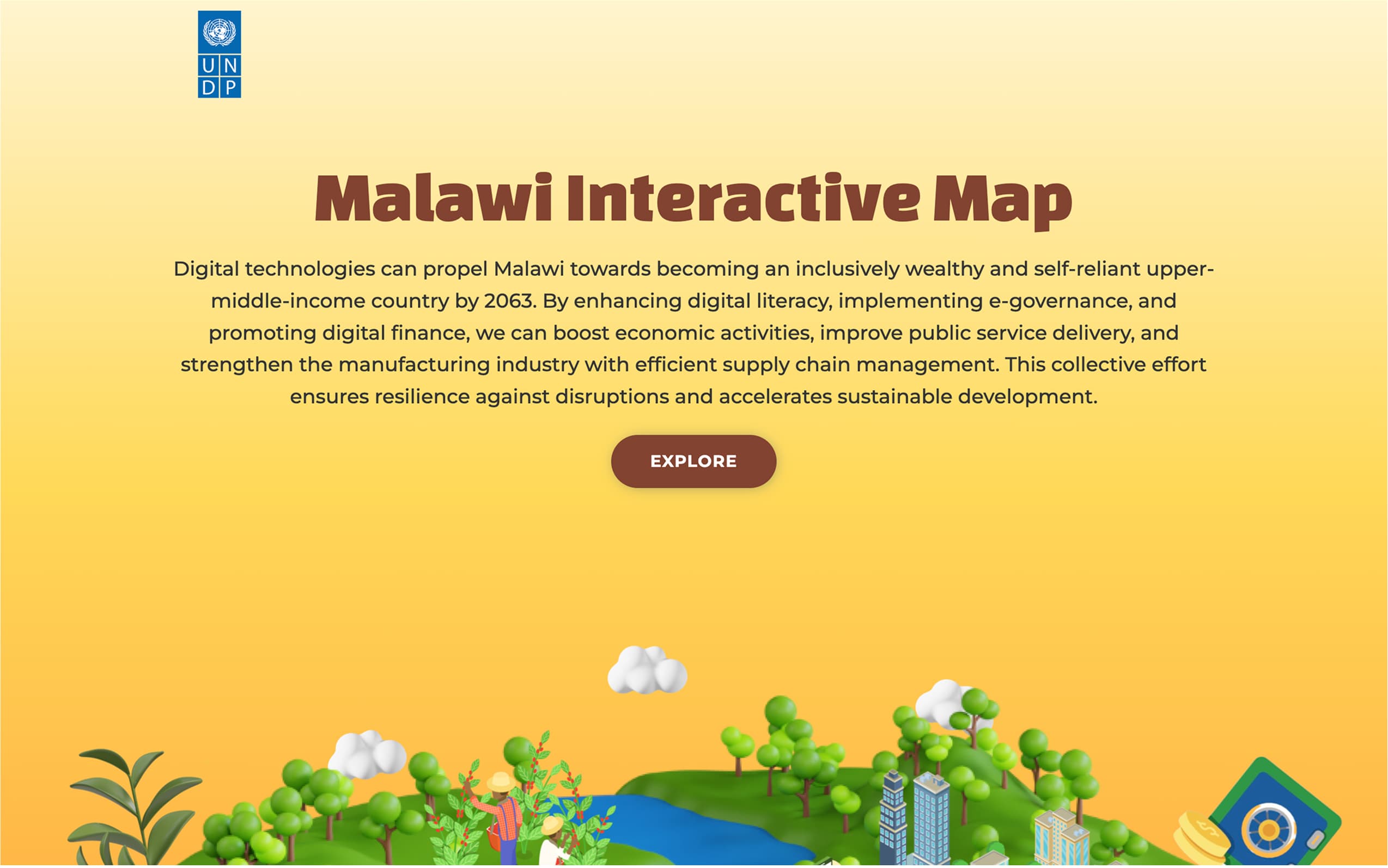 Malawi Interactive Map featured mockup